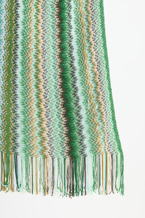 Missoni Sparkly Zig Zag Knit Scarf