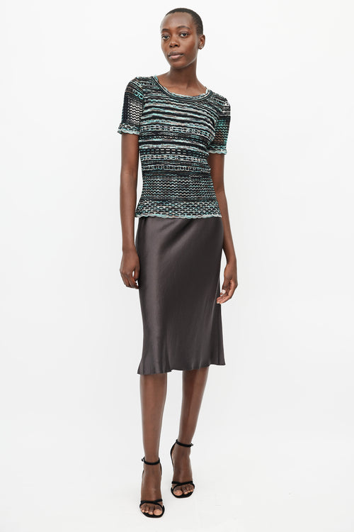 Missoni Teal & Multicolour Knit Top