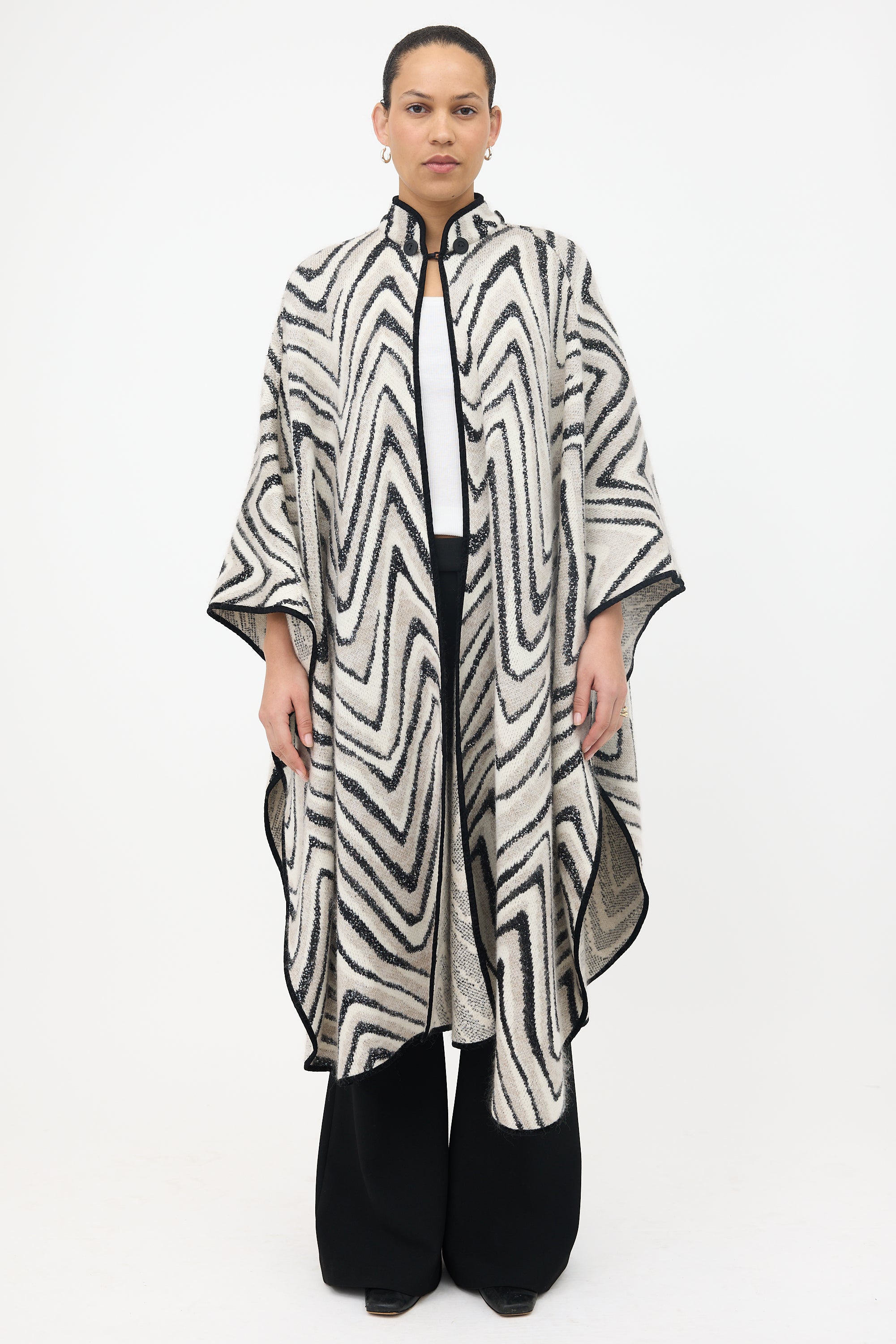 Missoni Wool Patterned Hooded Cape