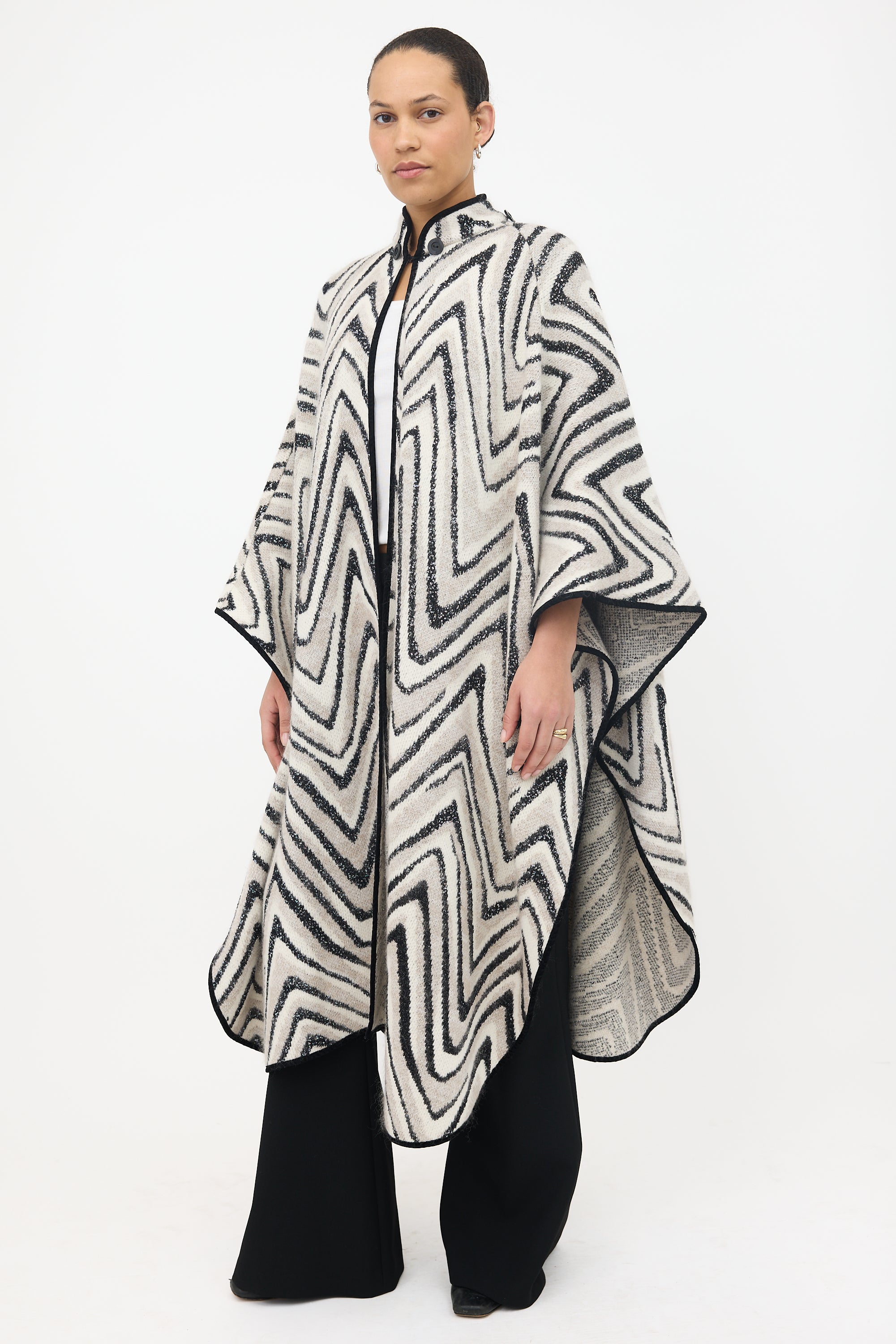 Missoni Wool Patterned Hooded Cape