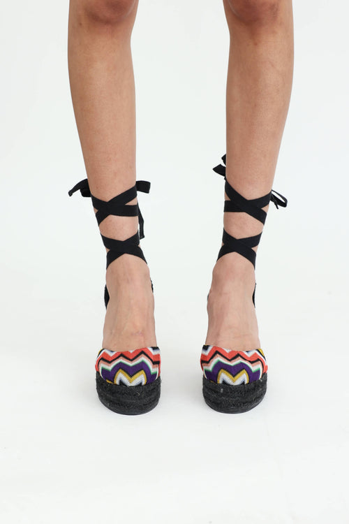 Missoni Woven Tie Espradrille Wedge