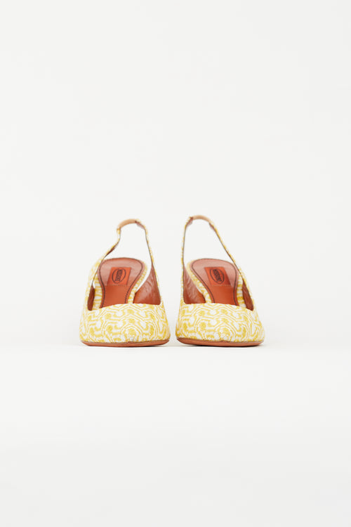 Missoni Yellow & White Knit Slingback Heel