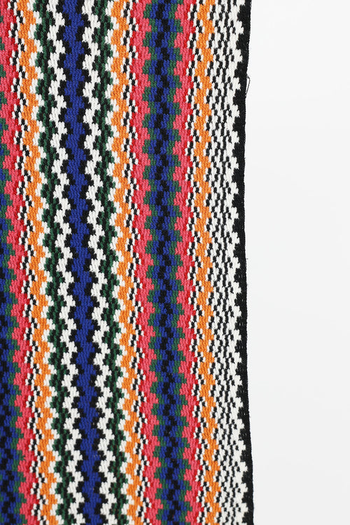 Missoni Knit Multi Pattern Fringe Scarf