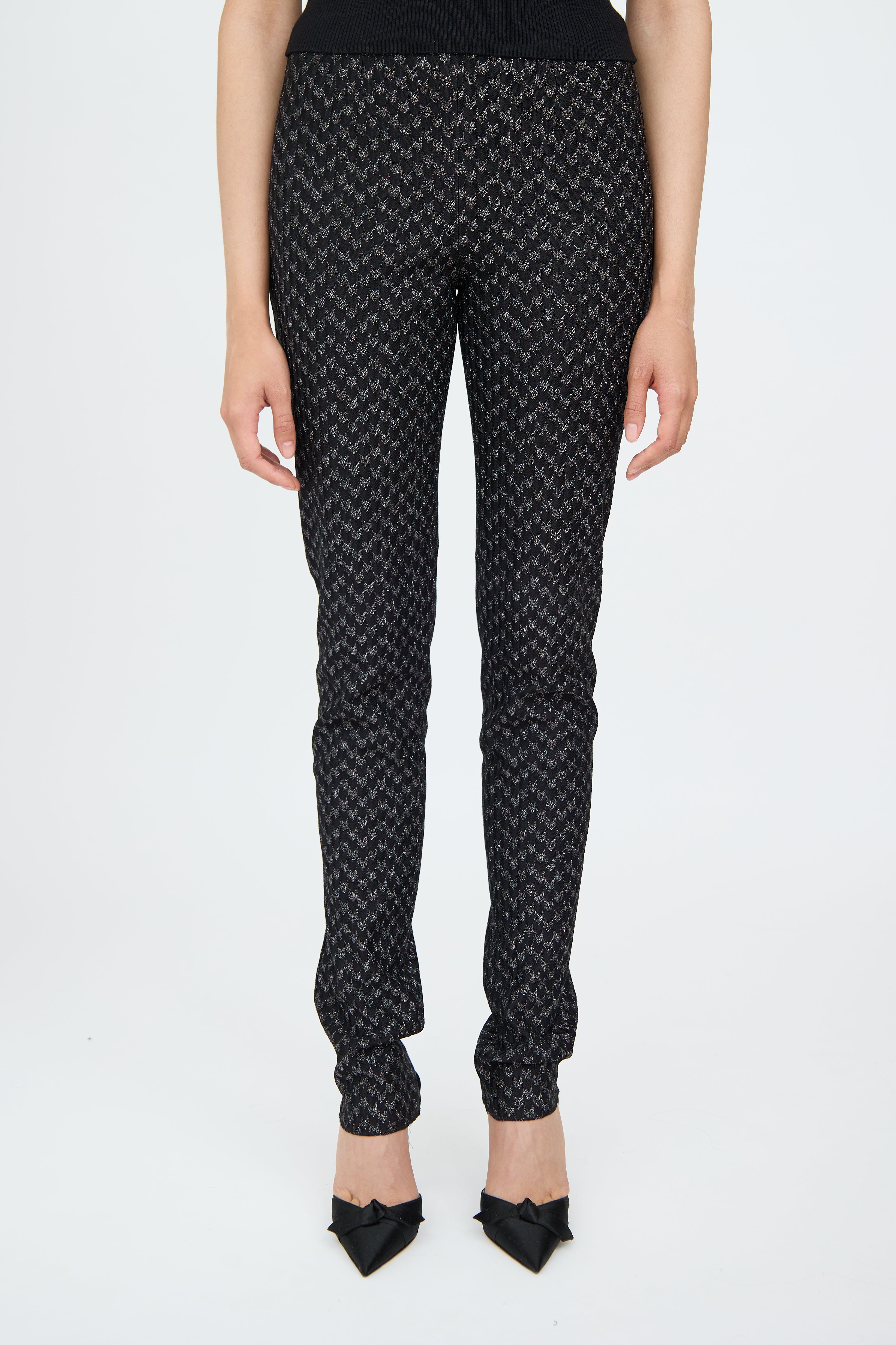 Missoni Black & Silver Knit Pant