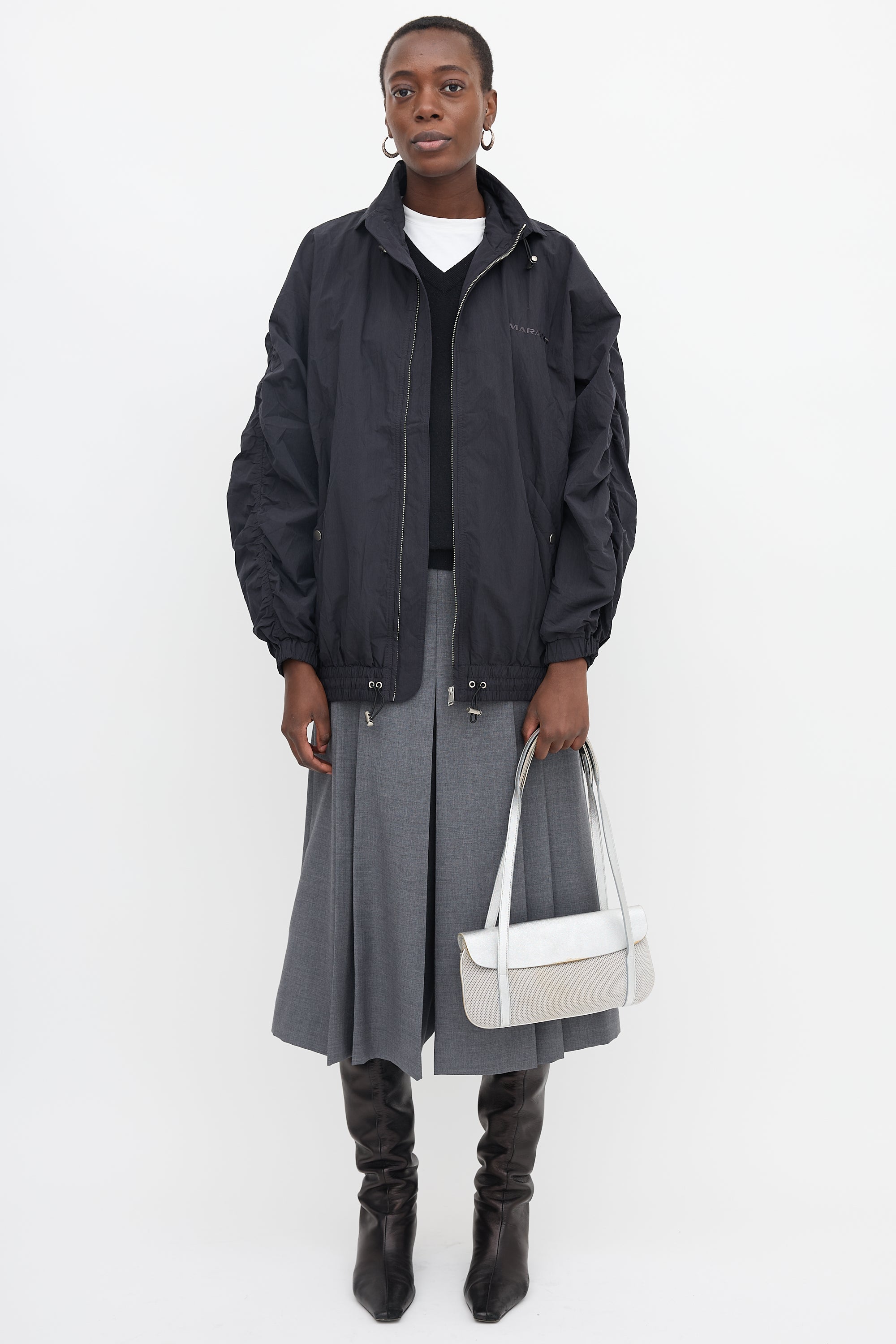 Miu Miu 2000s Mesh & Metallic Leather Bag