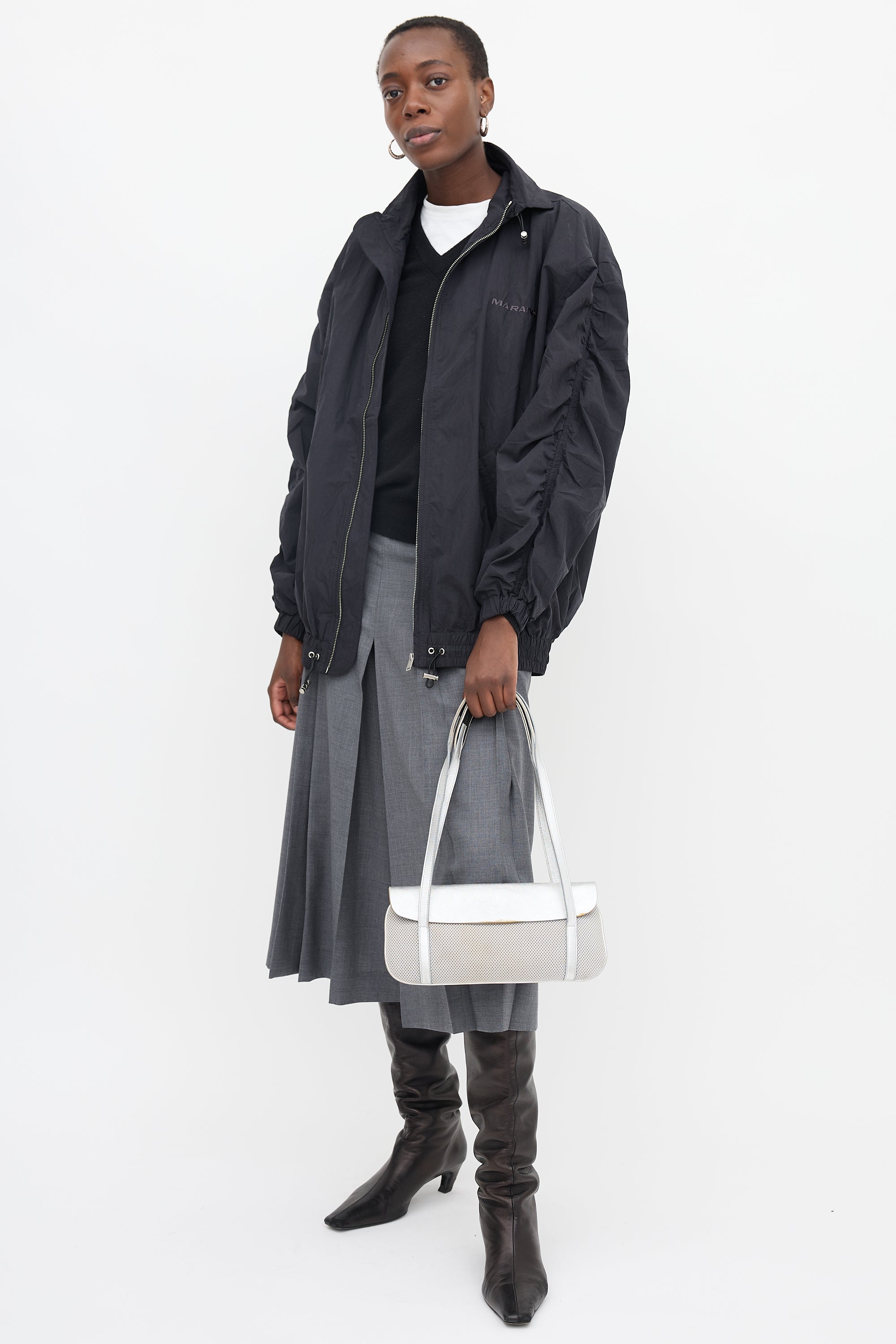 Miu Miu 2000s Mesh & Metallic Leather Bag