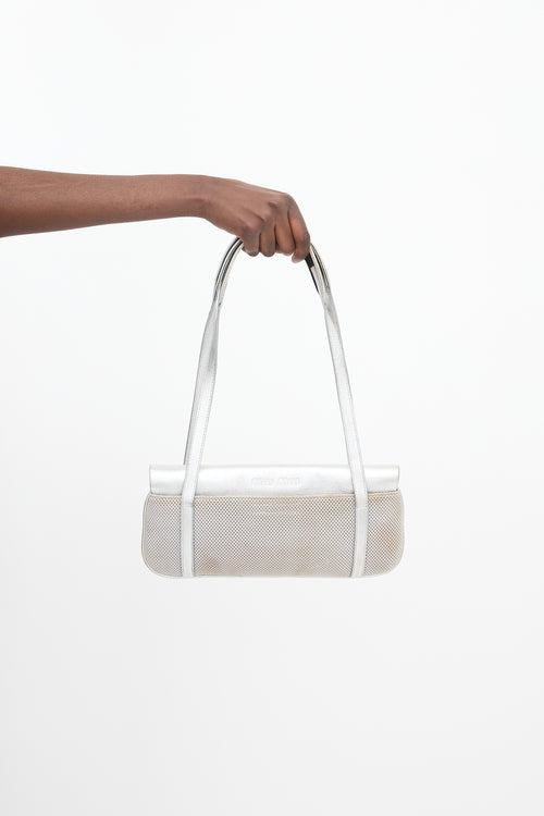 Miu Miu 2000s Mesh & Metallic Leather Bag
