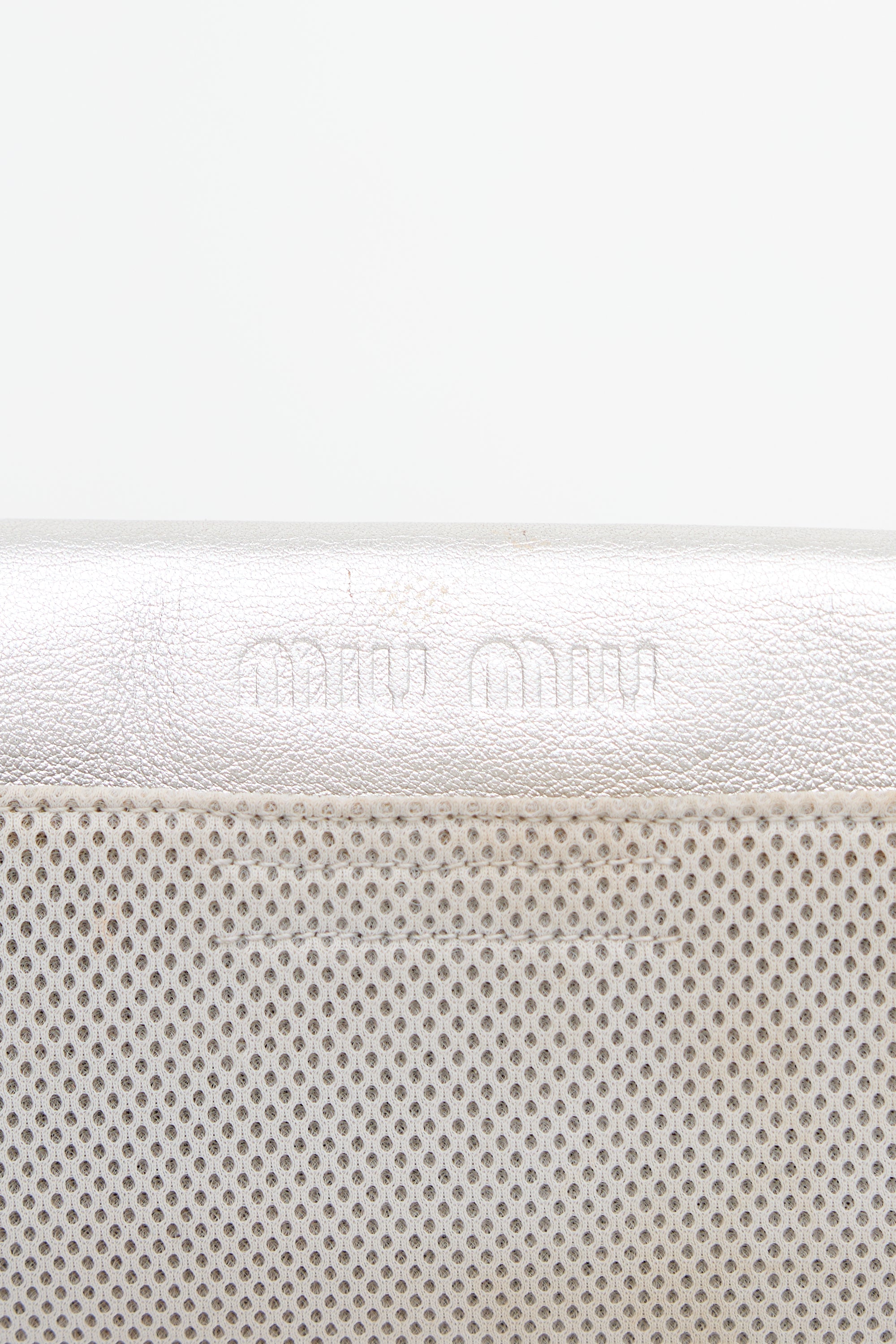 Miu Miu 2000s Mesh & Metallic Leather Bag
