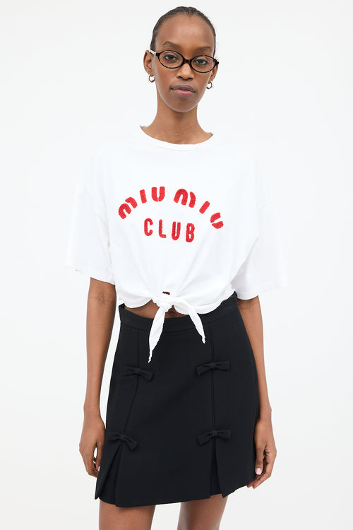 Miu Miu 2021 Embroidered Knot T-Shirt