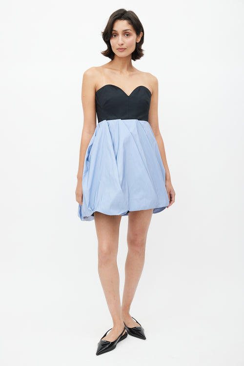 Miu Miu Black & Blue Bubble Dress