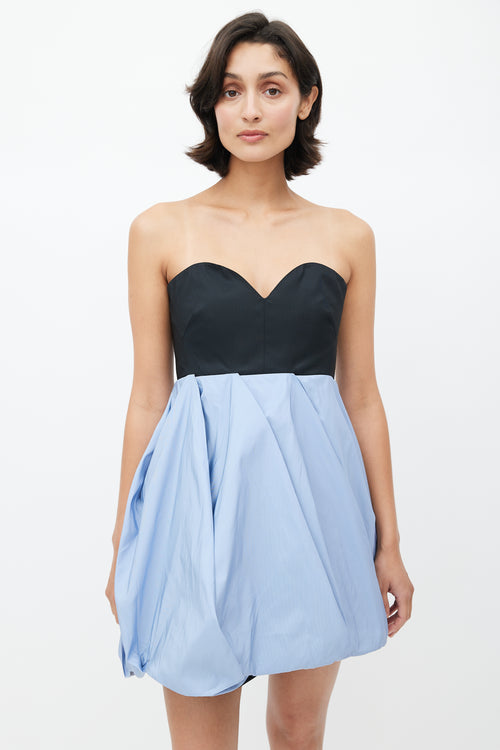 Miu Miu Black & Blue Bubble Dress