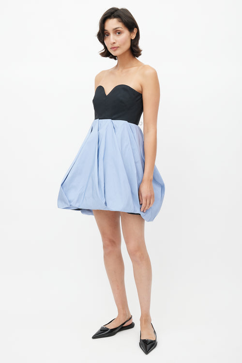 Miu Miu Black & Blue Bubble Dress