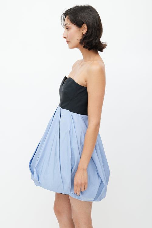 Miu Miu Black & Blue Bubble Dress