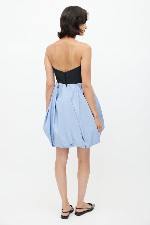 Miu Miu Black & Blue Bubble Dress