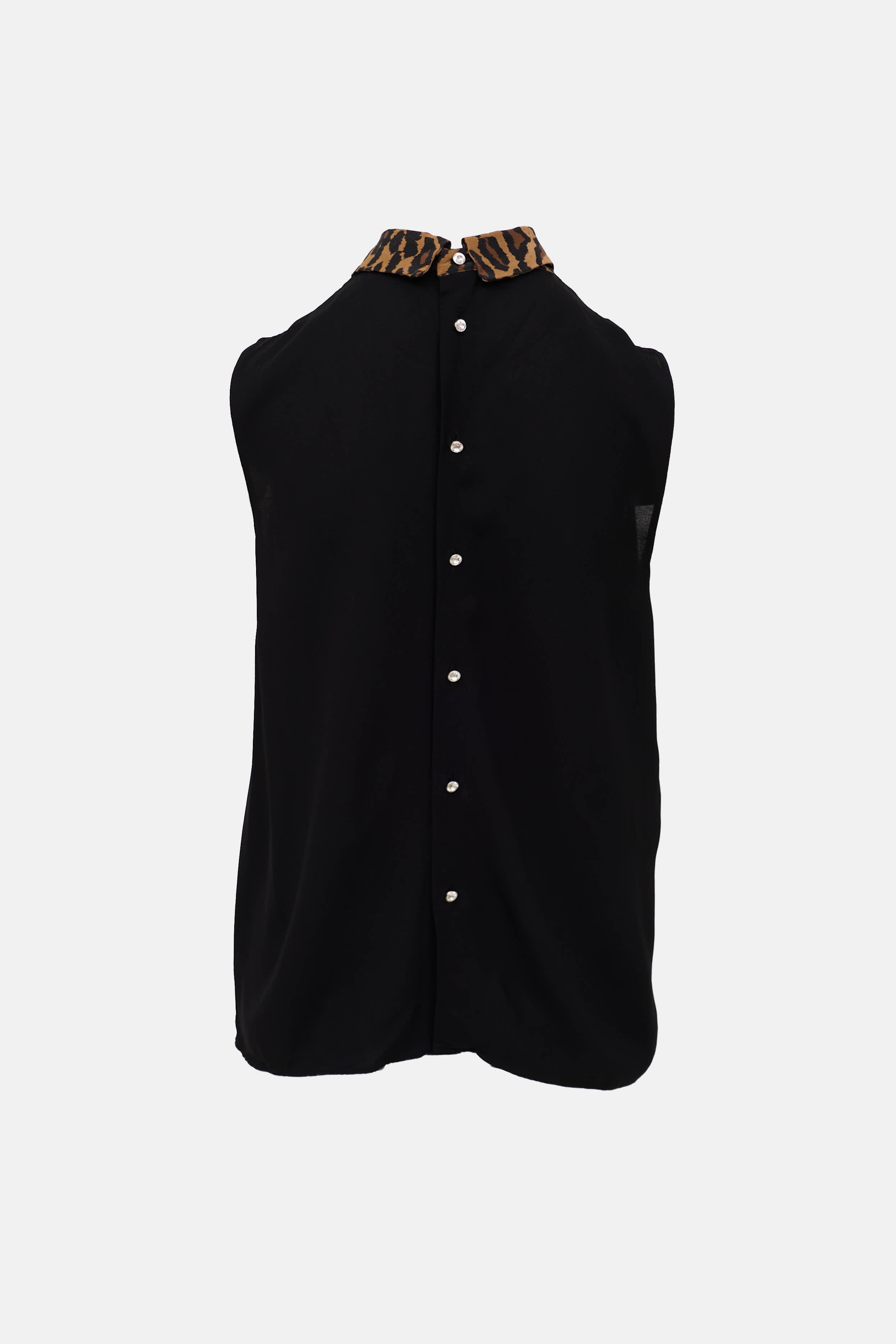 2018 Printed Collar Top
