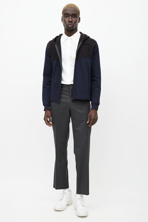 Miu Miu Black & Navy Zip Hoodie