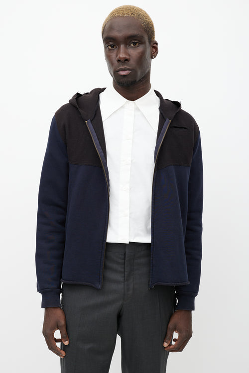 Miu Miu Black & Navy Zip Hoodie