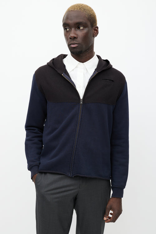 Miu Miu Black & Navy Zip Hoodie