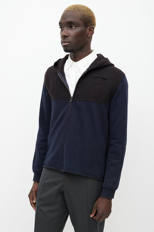 Miu Miu Black & Navy Zip Hoodie