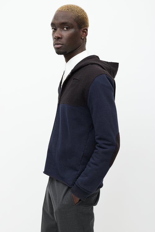 Miu Miu Black & Navy Zip Hoodie