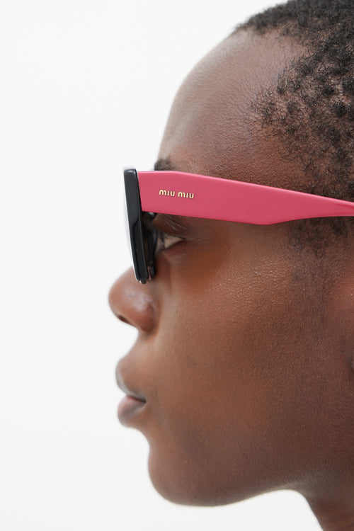 Miu Miu Black & Pink SMU11O Sunglasses