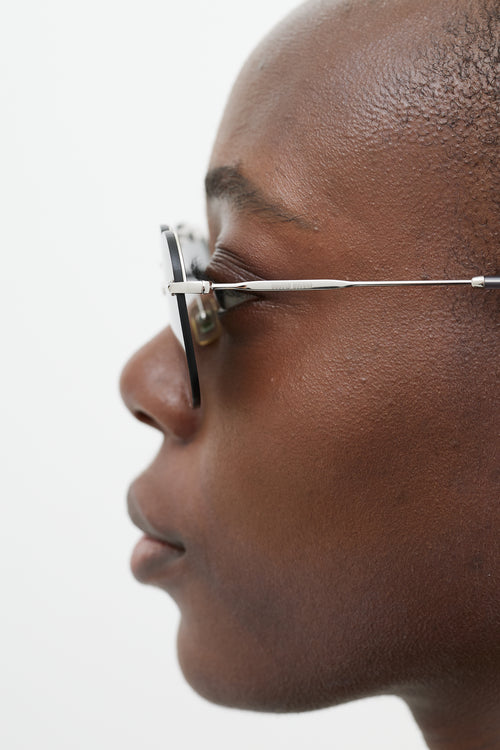 Miu Miu Black & Silver Cloud Sunglasses