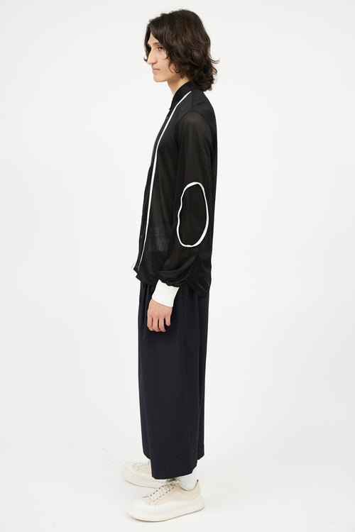 Miu Miu Black & White Mesh Shirt