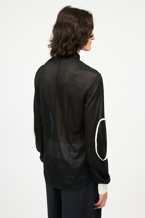 Miu Miu Black & White Mesh Shirt