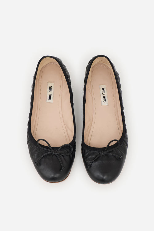 Miu Miu Leather Ballet Flat
