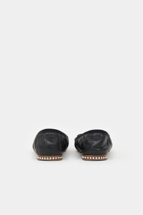 Miu Miu Leather Ballet Flat