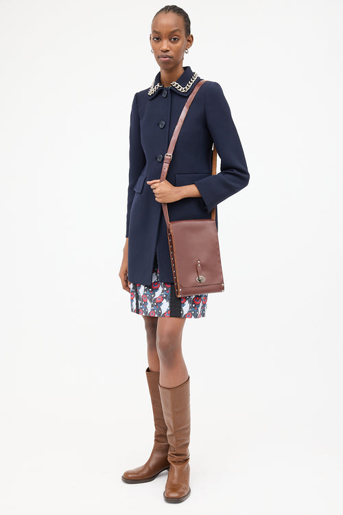 Miu Miu Leather Officer Crossbody Bag