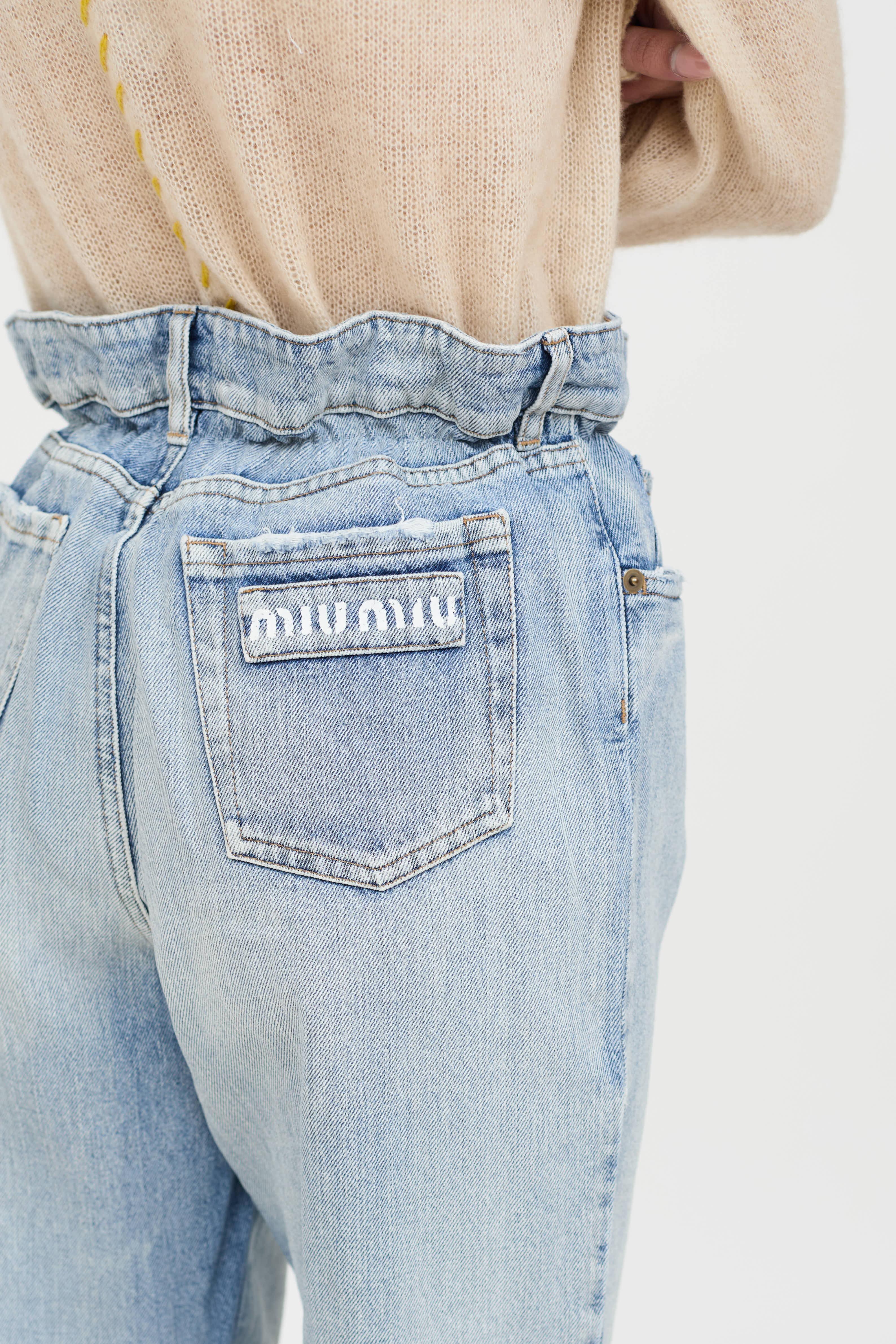 Miu Miu Paper Bag Logo Jeans