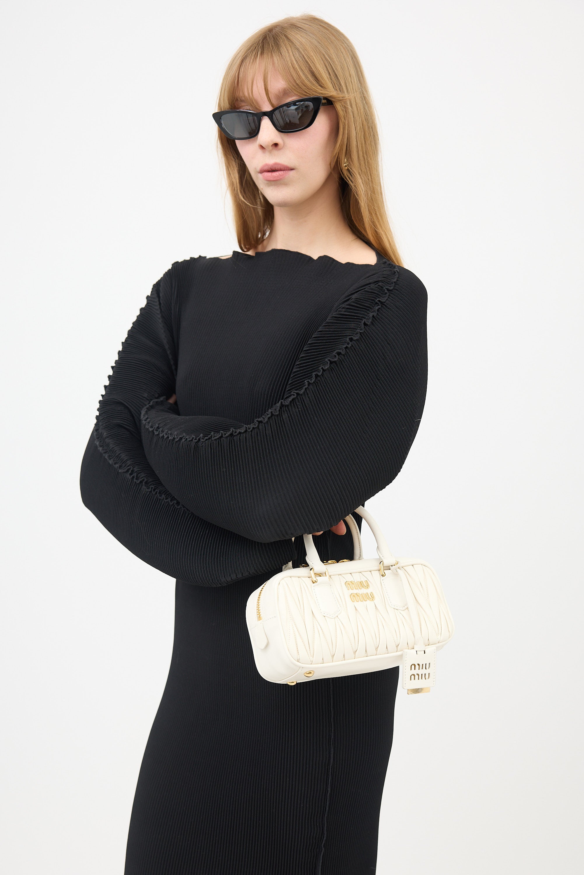 Miu Miu Matelasse Leather Arcadie Bag