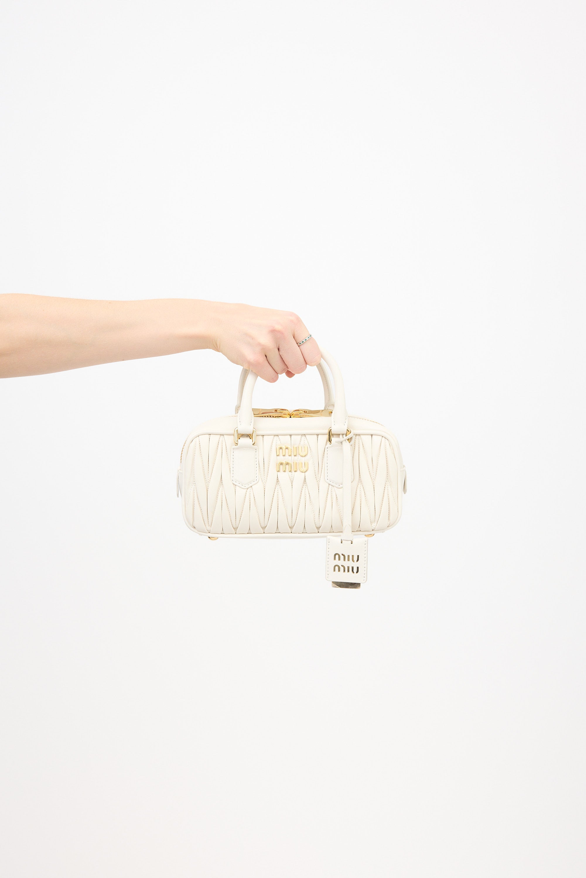 Miu Miu Matelasse Leather Arcadie Bag