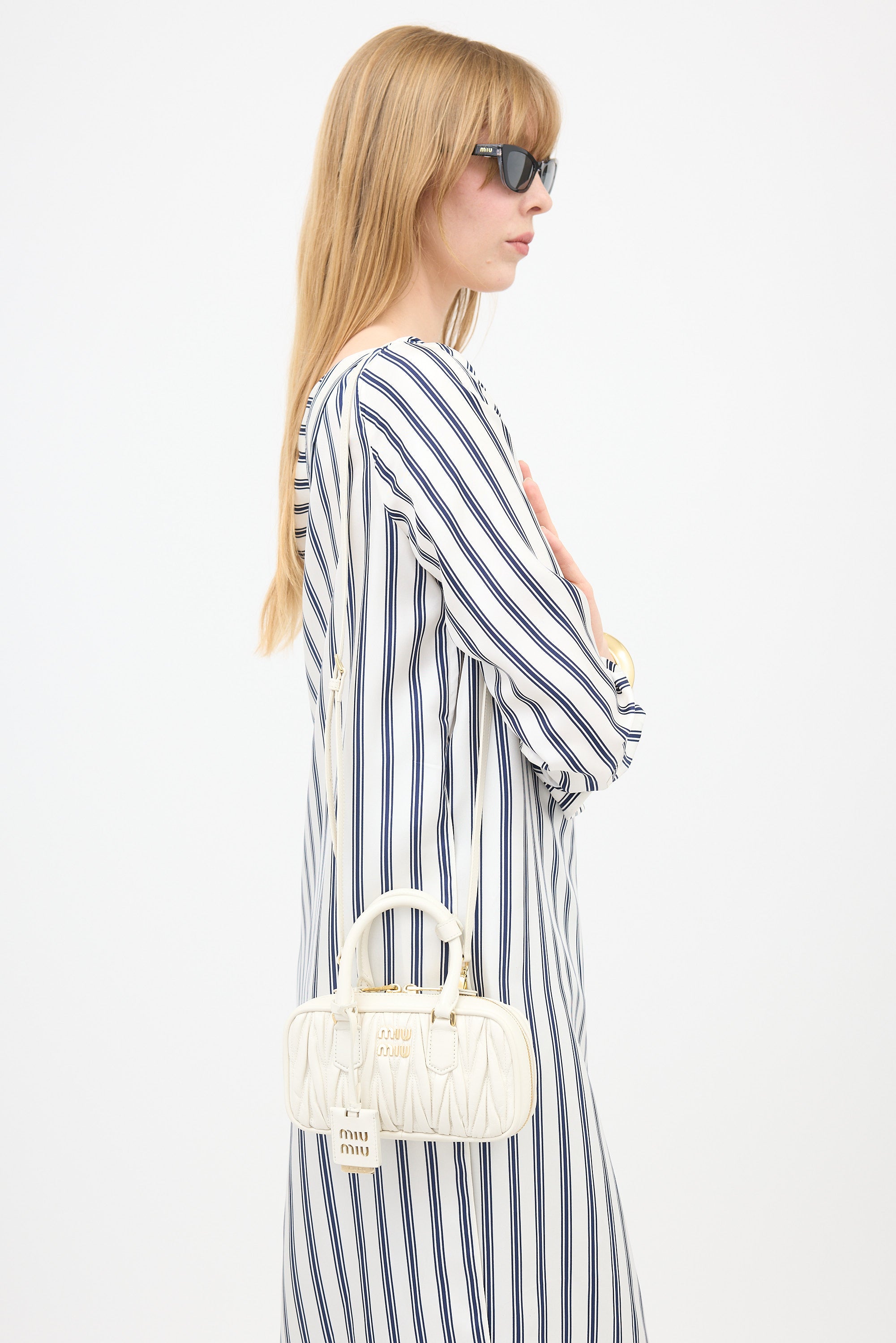 Miu Miu Matelasse Leather Mini Arcadie Bag