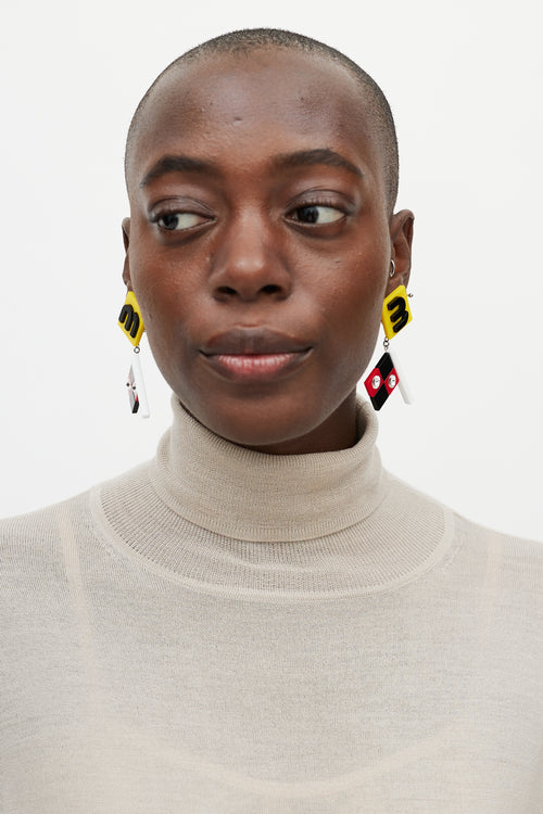 Miu Miu Resort 2018 Flag Earrings