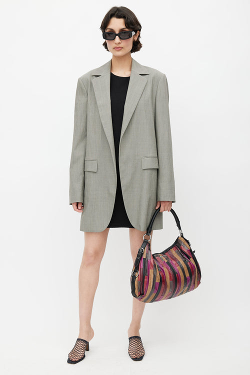 Miu Miu Multicolour Leather Patchwork Shoulder Bag