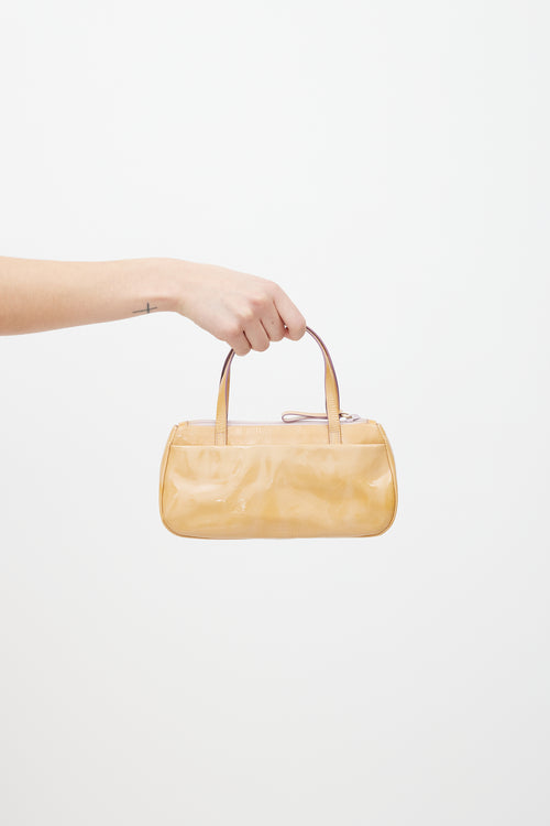 Miu Miu Orange & Pink Patent Sequin Bag