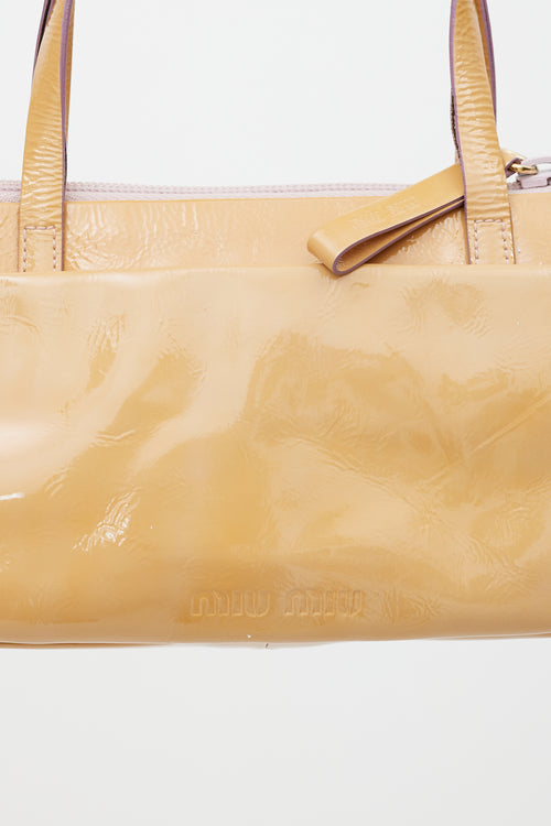 Miu Miu Orange & Pink Patent Sequin Bag