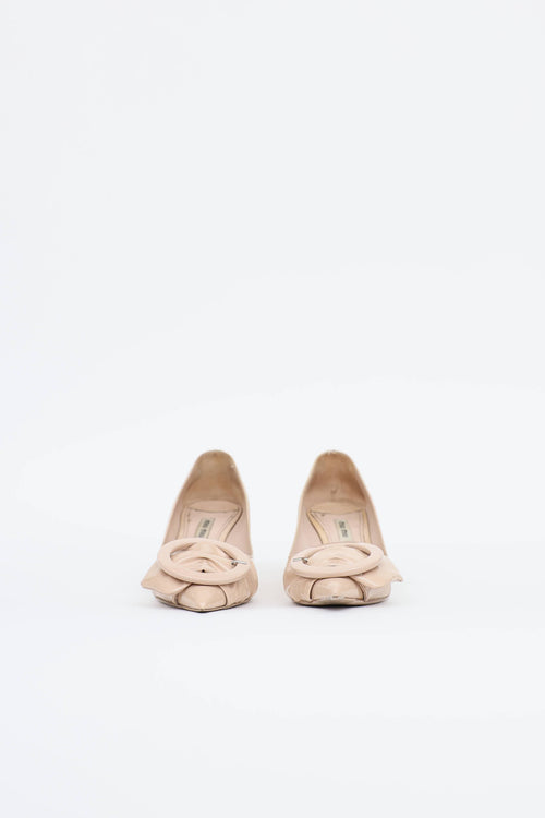 Miu Miu Patent Buckle Heel