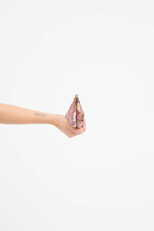 Miu Miu Suede Chevron Clutch
