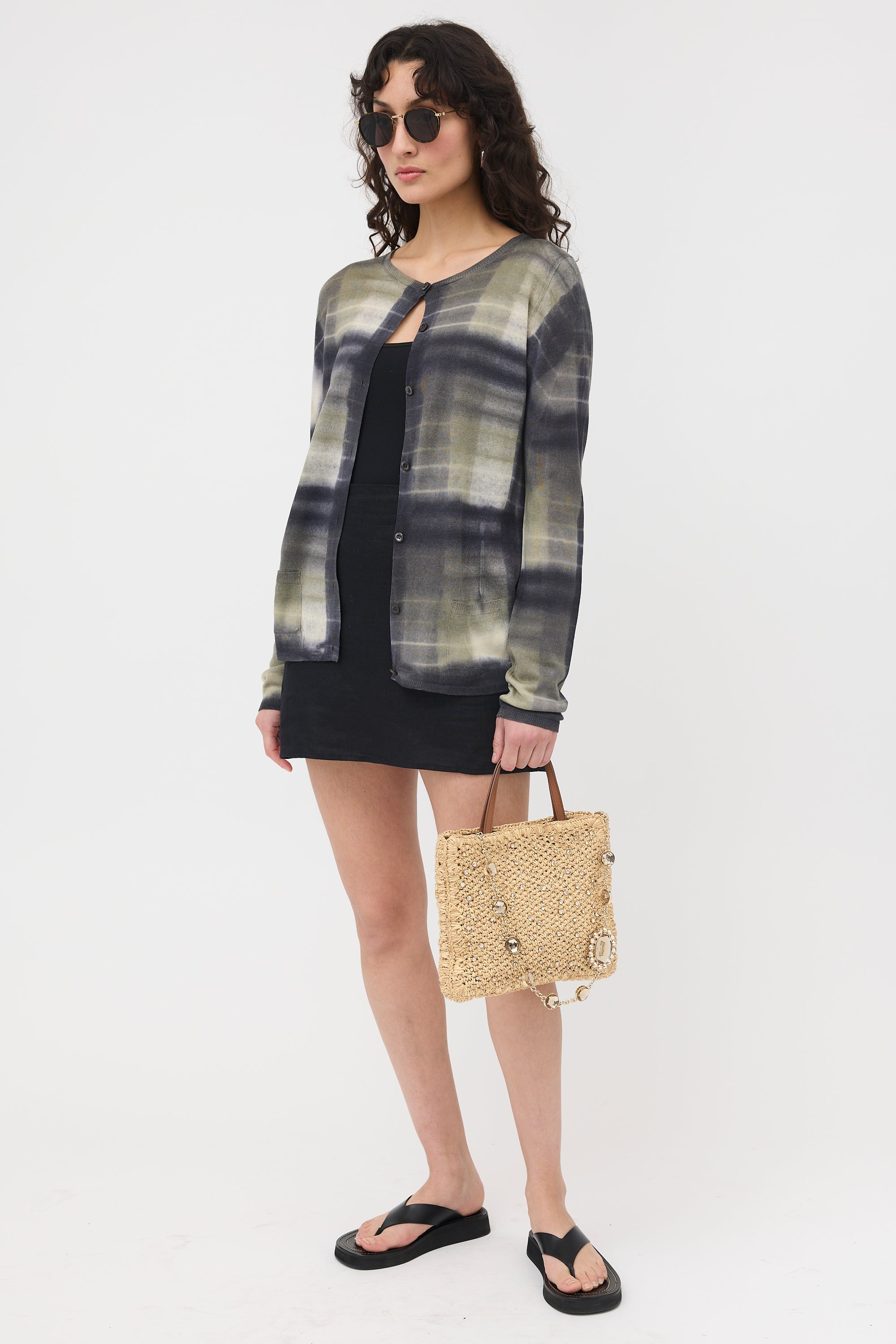 Miu Miu Raffia & Crystal Bag