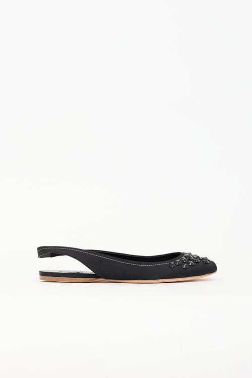 Miu Miu Satin Slingback Flat