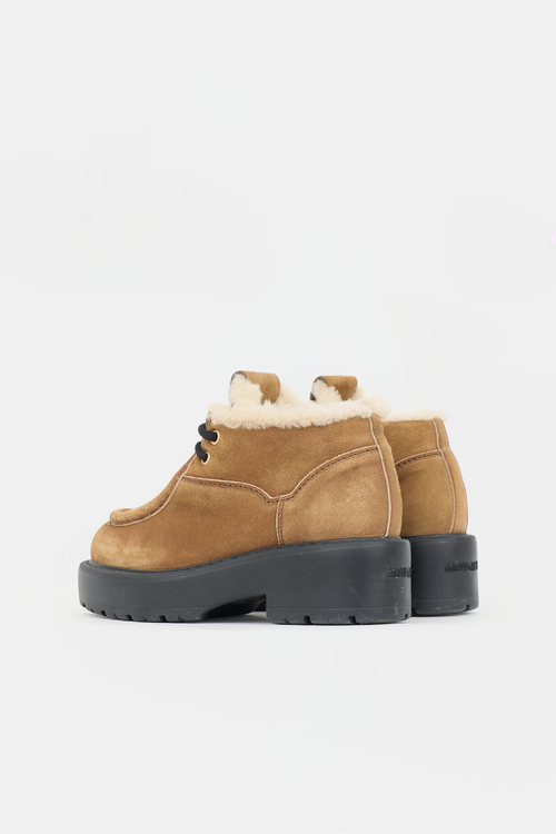 Miu Miu Suede & Shearling Boot