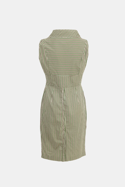 Miu Miu Vintage Striped Midi Dress