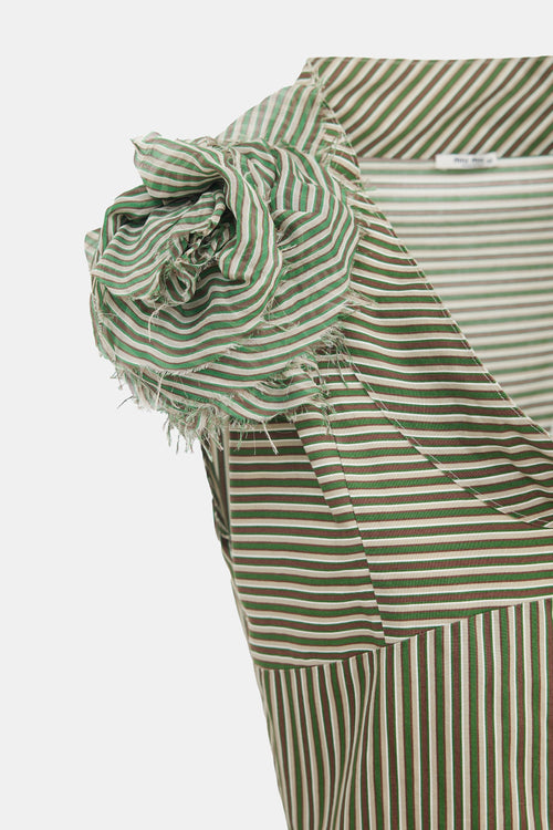 Miu Miu Vintage Striped Midi Dress
