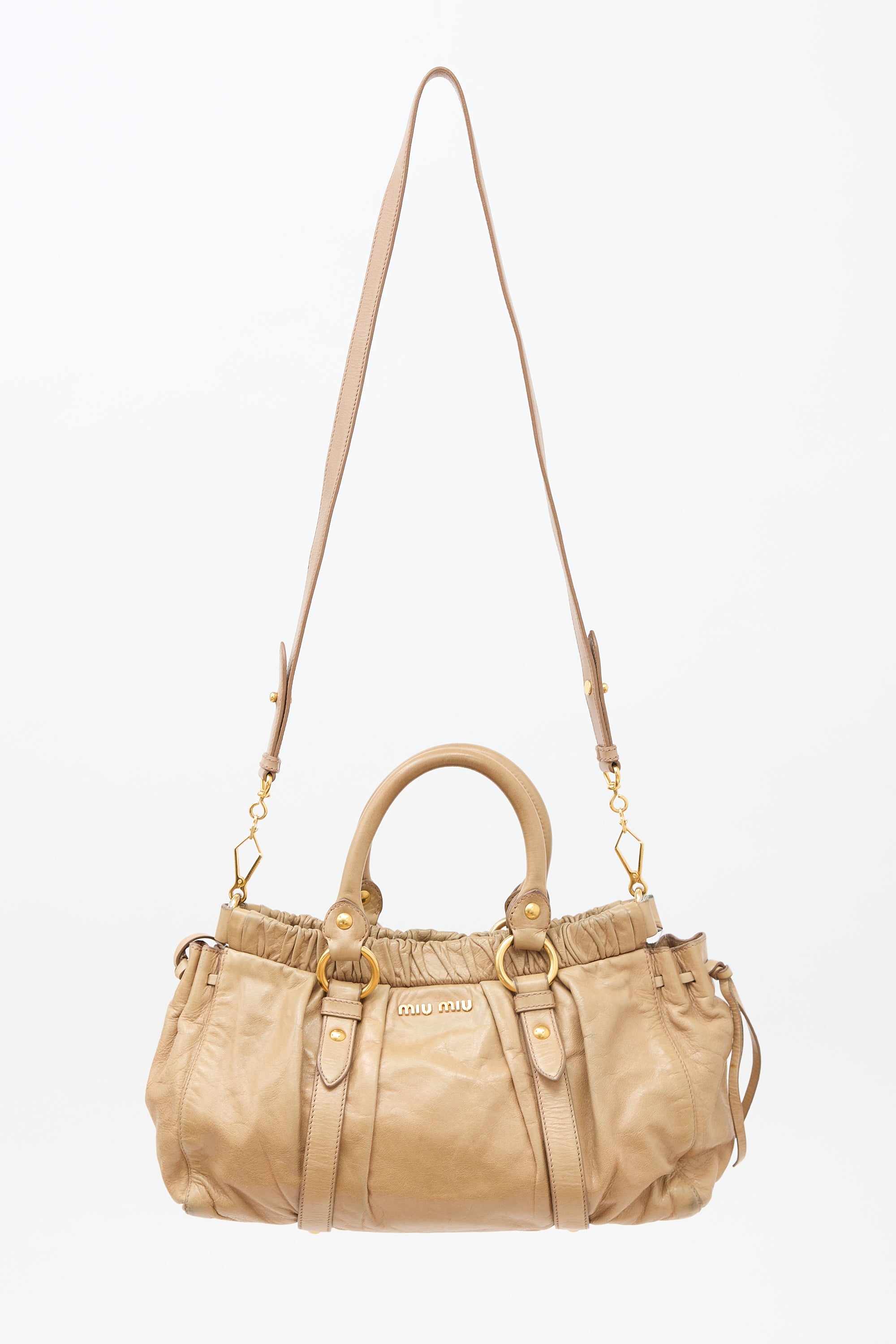 Miu Miu Leather Lux Two Way Bag