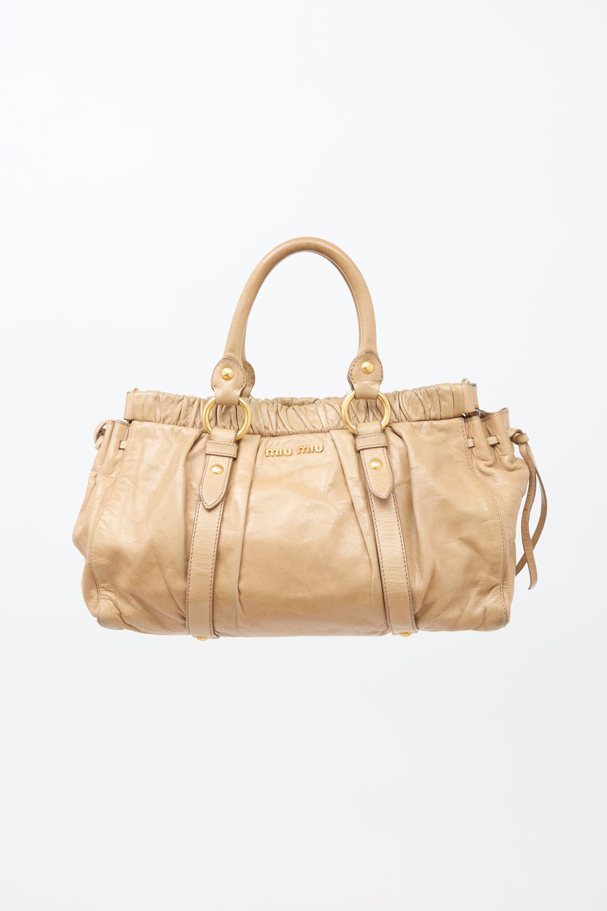 Miu Miu Leather Lux Two Way Bag