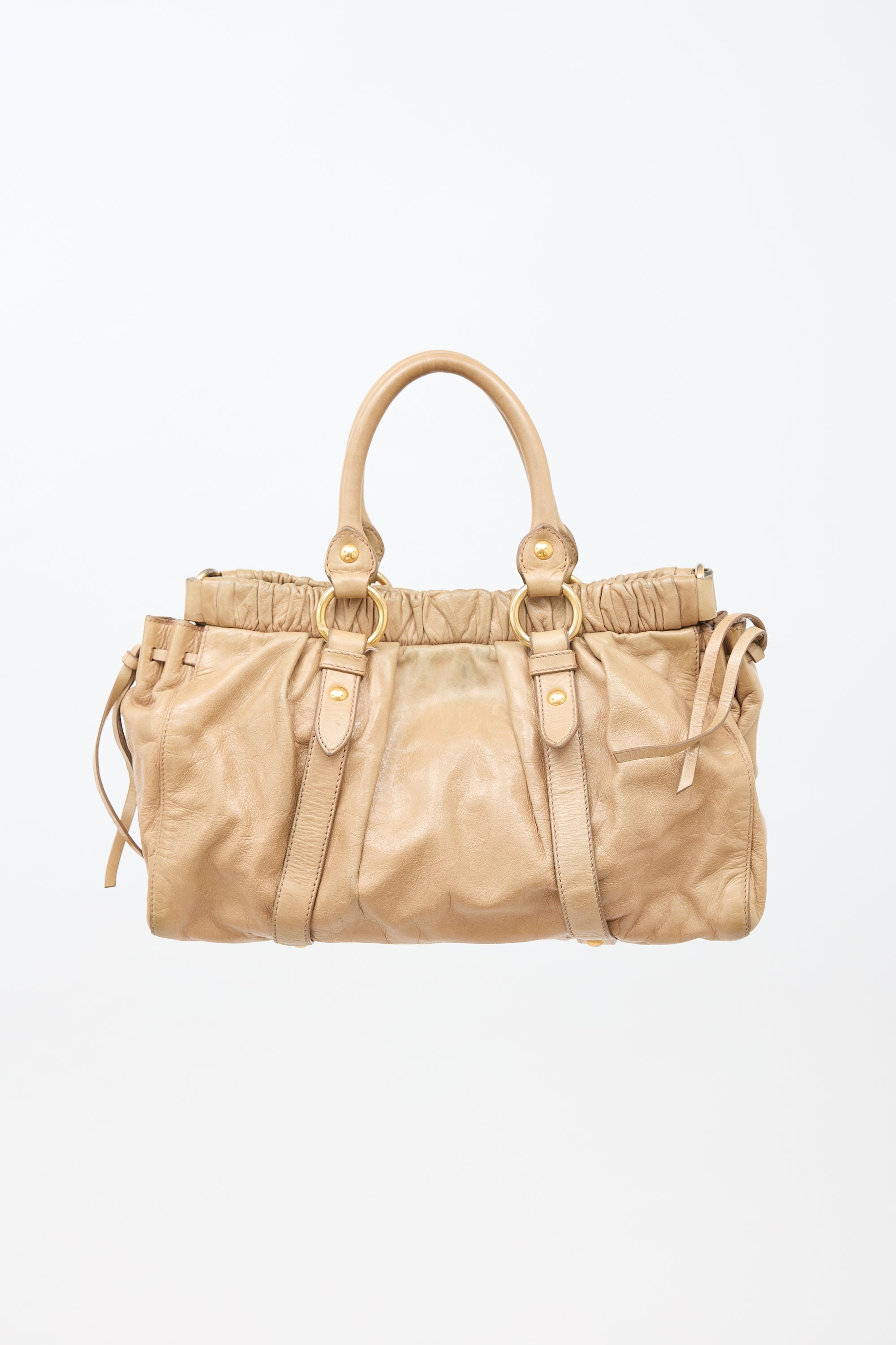 Miu Miu Leather Lux Two Way Bag