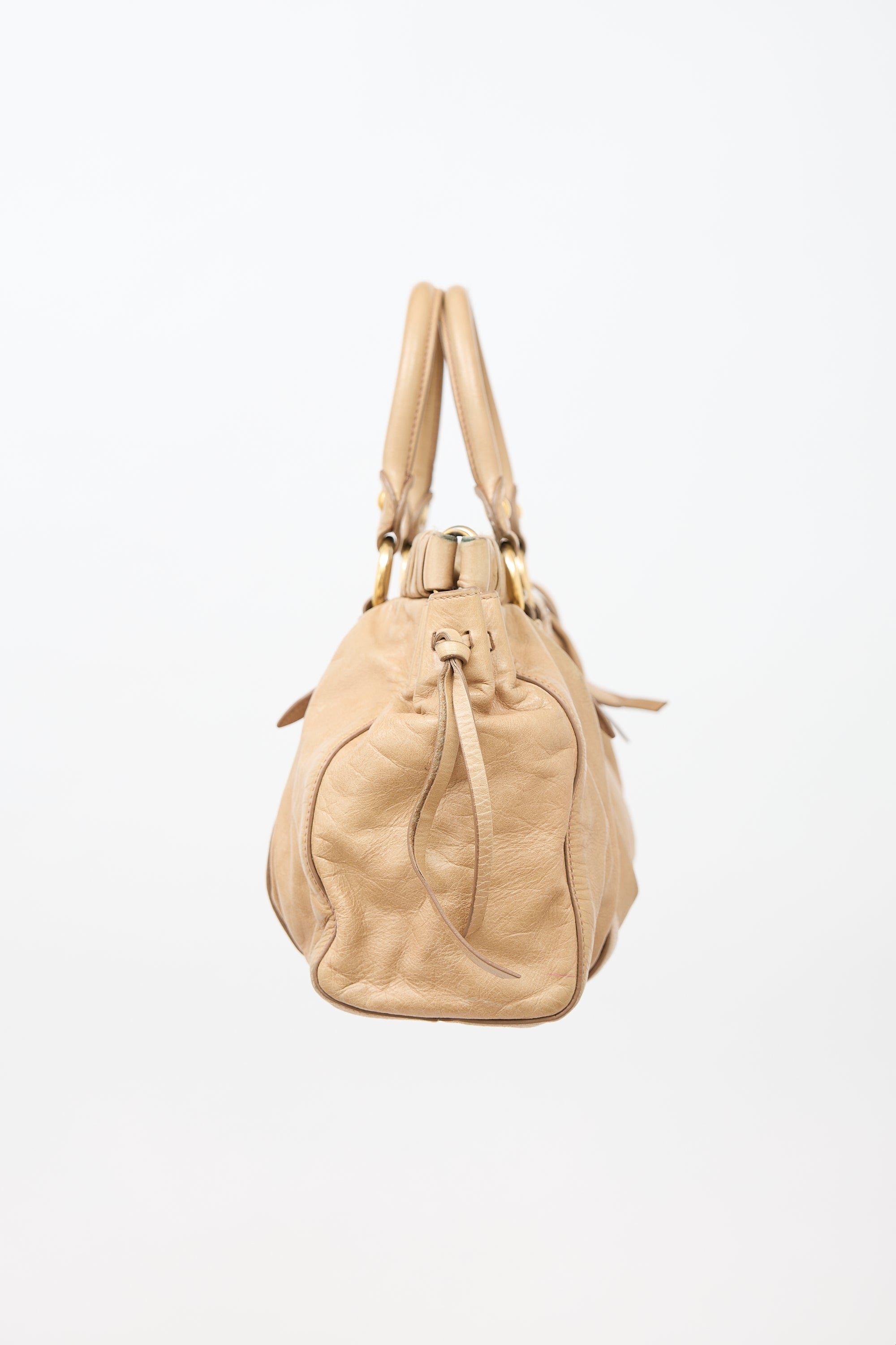 Miu Miu Leather Lux Two Way Bag